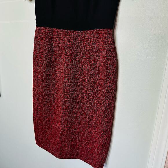 Jason Wu Collective Red Jacquard Colorblock Short Sleeve Mini Dress Size 10 - Picture 6 of 15